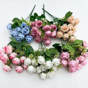 <span class=keywords><strong>Fleur</strong></span> artificielle multi-têtes en forme de rose, <span class=keywords><strong>Fleur</strong></span> artificielle rose nacrée, <span class=keywords><strong>Fleur</strong></span> artificielle <span class=keywords><strong>immortelle</strong></span> de style nordique romantique - Product Image 3