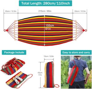 Woqi – hamac simple ou Double de qualité supérieure avec sac de transport et sangles d'arbre, hamac de Camping Portable - Product Image 3