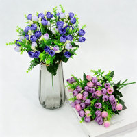 15 Têtes de Fleurs Artificielles en Soie en Forme de Bouton d'Étoile pour Décoration Intérieure - Mini Boutons de Rose, Boutons de Thé, Boutons de Perle - Parfaits pour les Arrangements Floraux et les Séances Photo