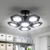 Lámpara LED para Garaje con 3, 4 o 5 Paneles Ajustables, 60W 80W 120W E27 85-265V para Taller, Almacén, Sótano, Comercio Minorista, OEM, ODM