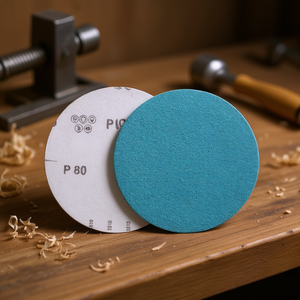 Discos de Lijado Resistentes con Velcro P80 Azules de 150 mm para Acabado de Madera y Metal - Product Image 3