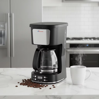 Cafetera Eléctrica Programable Anbolife de 14 Tazas con Función de Calentamiento de 24 Horas, 2 Ajustes de Intensidad de Preparación, Cafetera Compacta