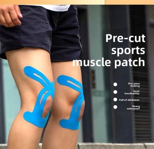 Shuangan Bande de sport en coton multicolore auto-adhésive, respirante, réglable, imperméable, flexible et extensible pour genou, poignet, cheville, 25 cm - Product Image 3