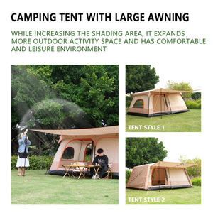 6-10 Person Beach Camping <strong>Tent</strong> Large Canopy with Extra Space-Two Rooms and Big Hall for Group Travel - Product Image 4