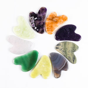 Naturstein Guasha Gesichts pflege Hautpflege Massage gerät Benutzer definiertes Logo Jade Gus Sha Set Großhandel Gesicht Anti-Aging Rosenquarz <span class=keywords><strong>Gua</strong></span> Sha Tools - Product Image 6