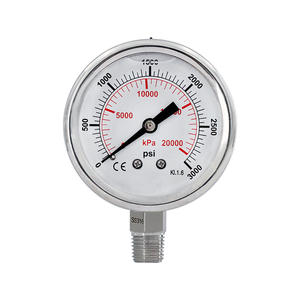 เกจวัดความดัน<span class=keywords><strong>3000</strong></span> <span class=keywords><strong>PSI</strong></span> พร้อมการรับรอง ISO9001 CE ROHS สำหรับติดตั้งด้านล่างขนาด60มม. YBF60A - Product Image 3