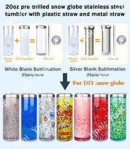 20Oz Sublimation Straight Tumbler New Design Storyboard Leak Proof Snow Globe Coffee <b>Mug</b> With Lids - Product Image 4