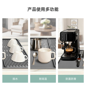 Silicone Coffee Machine Mat Flat Non-Slip Thickened For Kitchen Coffee Shop Bar Draining Drying Filtering Tamper Mat - Product Image 5