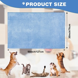 Serviettes pour chiens en gros pour sécher les animaux de compagnie, 4 couleurs, absorbantes, 100 % coton, 2 tailles, kit de bain pour chiens, personnalisable - Product Image 3