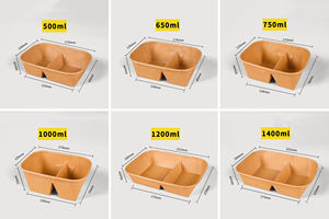 Коробка из крафт-бумаги для жареных блюд, жиростойкая упаковка для еды, контейнер для суши на вынос, для картофеля фри, кольца из лука и закусок - Product Image 6