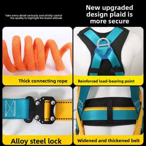 <span class=keywords><strong>Harness</strong></span> Pengaman Tubuh Penuh dengan Sabuk Pengatur Gesper Bersertifikat, Ring-D, Poliester, untuk Perlindungan Jatuh dari Ketinggian Kerja - Product Image 5
