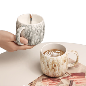 Tasse à eau en céramique au design minimaliste nordique, grande tasse à café et à jus en céramique colorée pour la rentrée scolaire - Product Image 1