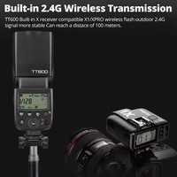 Godox TT600 Professional Speedlite Flash TTL nirkabel 2.4G, sinkronisasi kecepatan tinggi Universal kecepatan tinggi 8000G untuk fotografi