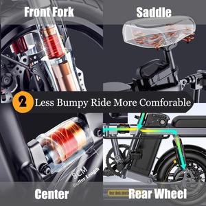 Bicicleta Eléctrica ENGWE T14 Blanca, Plegable, 250W, 14 Pulgadas, Mini, 48V10A, para Adultos, Urbana, 25KM/H, T14, para Carretera y Montaña, Directo de Fábrica - Product Image 4