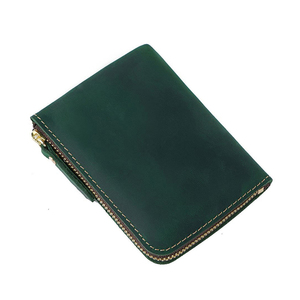 Portafoglio Artigianale in Vera Pelle con Cerniera Crazy Horse, Porta Carte Antifurto e Portamonete Portatile - Product Image 4