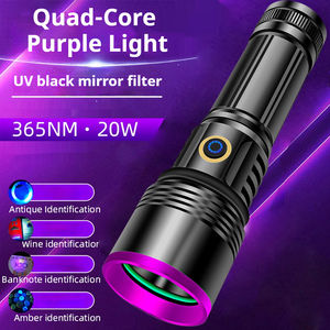 Linterna LED UV recargable de 365nm, luz negra personalizada para detección de orina de mascotas, resina, curado, minerales, seguimiento de sangre, carga USB - Product Image 3