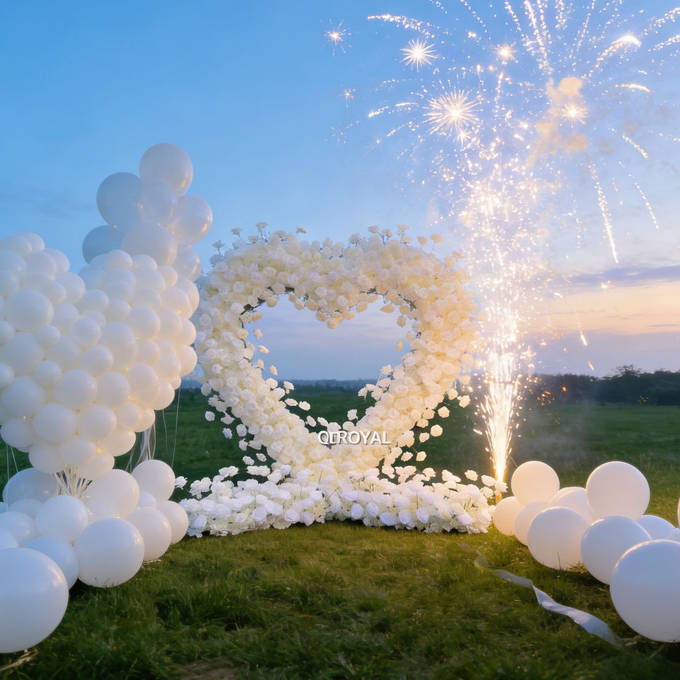 Wholesale High Simulation Artificial Silk Flower Heart Shaped Arch ...