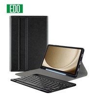 Casing Tablet PU Pelindung Penuh untuk Tab, Keyboard Nirkabel Magnetik yang Dapat Dilepas, Casing Tablet