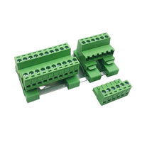Bloc de bornes sans soudure 2EDG-UKR-5.08-2P à 12P pour rail DIN, clips ABS 35 mm, connexion série UKR 2EDGKD