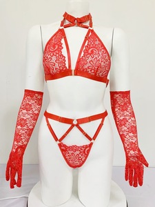 New Arrival Wholesales <b>Women</b> Sexy Red Valentine Lingerie Set Underwear - Product Image 5