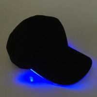 Chapeau de baseball lumineux LED de couleur unie fête de Noël casquette à visière vêtements de plein air accessoire cadeau pour chapeau d'ami