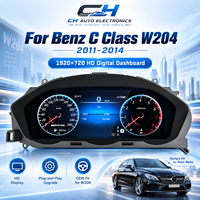 Pour Mercedes Classe C W204 2011-2014 Tableau de bord numérique 12,3 pouces Écran LCD Compteur de vitesse Carplay Android Auto