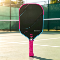 Raket Pickleball Ringan 16mm Inti Busa Karbon Tinggi Aerodinamis Hasil Hot Press untuk Hiburan Anak-anak dan Dewasa