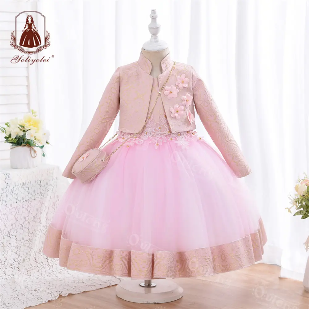 Best Quality Kids Clothes Easter Dress Long Sleeve Robe Pour Fillettes Collection 2022 Toddler Girl Children Dress