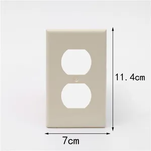 Wholesale electrical accessories Maintenance ivory plastic round hole 2-way wall socket panel shell