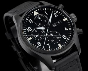 Nuevo Modelo Reloj Mecánico para Hombre Schaffhausen 388108 con Esfera Negra y Cristal de Zafiro, Estilo Piloto Portugués - Product Image 2