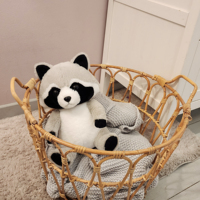 Peluche raton laveur, animal en peluche doux, raton laveur en peluche moelleux et mignon pour cadeau d'enfant, décoration de chambre et de crèche