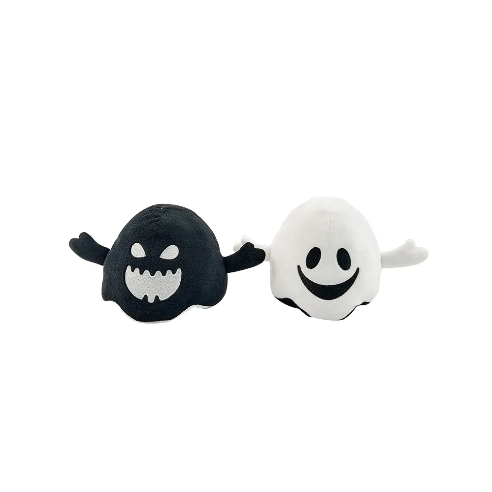 Nuevo diseño Noctilucence de decoración de Halloween calabaza malvada Flip Reversible de juguete de felpa