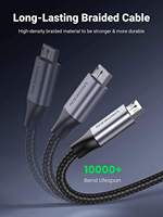 Kabel UGREEN Micro USB 3.0, Kabel USB 3.0 A ke Micro B, Kabel Hard Drive Eksternal dengan Jalinan Nilon