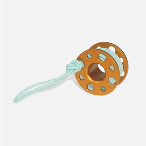 Llavero de aluminio impermeable con diseño de mini carrete de hilo verde, listo para envío rápido, ideal para buceo, juguete, recuerdo o regalo para buceadores. - Product Image 5