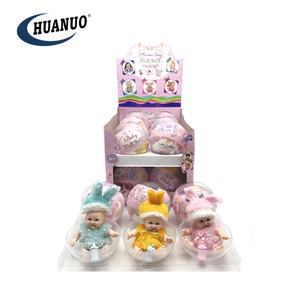 Niños juguete realista vinilo <span class=keywords><strong>Reborn</strong></span> silicona <span class=keywords><strong>pequeño</strong></span> bebé durmiente muñeca con biberón - Product Image 3