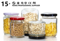 Pot en verre rond pour aliments, récipient en verre anti-fuite, 1000 ml, 4 oz, 32 oz, pots en verre pour le stockage des aliments, pour la confiture