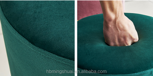 <span class=keywords><strong>Sedie</strong></span> da Pranzo Stile Mid-Century Economiche, Sedia in Tessuto, Sgabello Rotondo in Velluto, <span class=keywords><strong>Pouf</strong></span> <span class=keywords><strong>con</strong></span> Base in Acciaio Inossidabile - Product Image 5