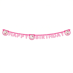 Bannière en papier Hello Kitty Joyeux Anniversaire 2M Décoration de fête - Product Image 2