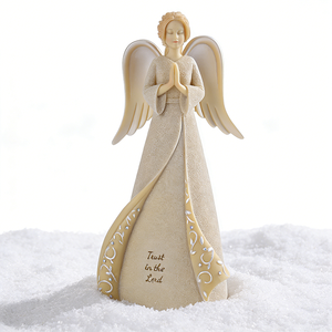 Figura de Ángel Orando en Resina, <span class=keywords><strong>Estatua</strong></span> Religiosa Inspiradora para Decoración del Hogar e Iglesia - Product Image 6
