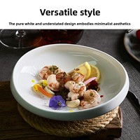 Assiette de service irrégulière en porcelaine blanche, grand modèle, motif lingot Yuanbao, vaisselle personnalisable