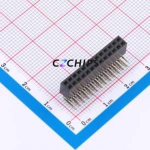 XDM200-2-13-W-6.35-G0 Pin Socket Bent Lead Through Hole,P=2mm Connector 2x13P 2mm Square Hole Right Angle Insert - Product Image 1