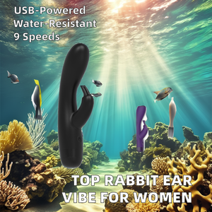 Drop Shipping Best Seller Coelho Orelha Vibração Vara Dildo Display <span class=keywords><strong>Digital</strong></span> Brinquedos Sexuais da Mulher - Product Image 2