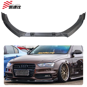 Lame de pare-chocs avant en fibre de carbone style KB pour AUDI <span class=keywords><strong>A4</strong></span> Sline <span class=keywords><strong>S4</strong></span> B8.5 Pièces automobiles Spoiler de pare-chocs avant de voiture Conversion Kit carrosserie - Product Image 1