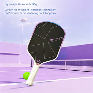 Juego de palas de pickleball ultraligeras de fibra de carbono para mujer con agarre acanalado y aprobado por la USAPA, incluye 2 palas con bolsa de transporte - Product Image 5
