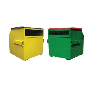 Basureros naranjas Open Top Apilable Skip Papelera con puerta - Product Image 3