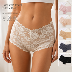 Produttore <span class=keywords><strong>di</strong></span> biancheria intima con taglie inclusive, slip in pizzo floreale, perizoma trasparente con dettagli traforati, slip in pizzo plus size per <span class=keywords><strong>donna</strong></span> - Product Image 1