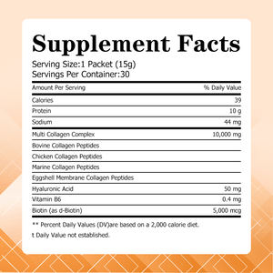 Palitos de Gelatina de Colágeno de la Mejor Calidad, 10000 mg, Bajas Calorías, Gelatina de Colágeno de Pescado, Apoya la Salud de la Piel, el Cabello y las Uñas, Suplemento de Belleza - Product Image 2