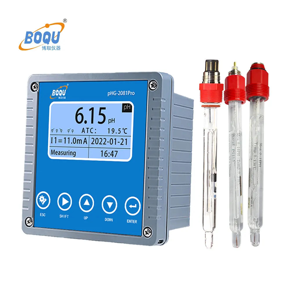 PHG-2081Pro Industrial Pharmaceutical Waterproof High Precis Online Automatic Digital PH ORP Controller Meter Glass Cosmetic