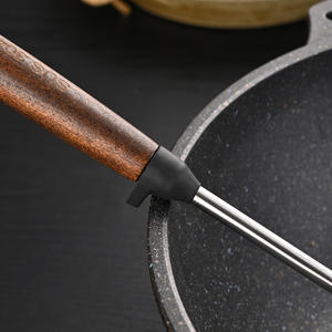 Spatule en acier inoxydable Y-Mushroom Shovel 304 de qualité alimentaire avec manche en bois, ensemble d'outils de cuisine pour usage domestique - Product Image 2