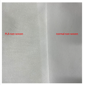 Venta al por mayor personalizado impreso PLA ecológico reciclable biodegradable no tejido bolsas de la compra de tela hecha de fibra de tallo de maíz - Product Image 6